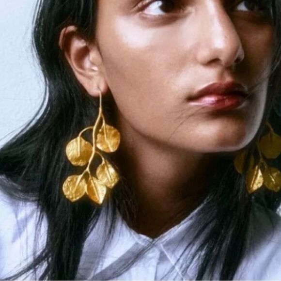 Leaf drop earrings N871 - Picture 1 of 4